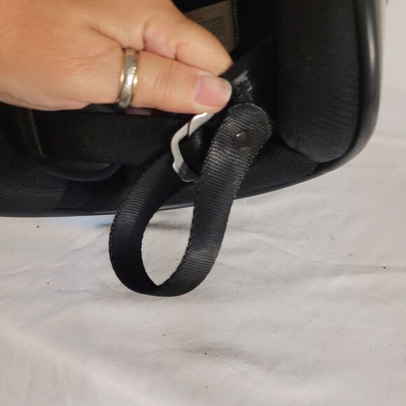 Z1R Open Face Sz M Black Helmet, Smoke Visor Snap Chin Strap Vents - Picture 9 of 12